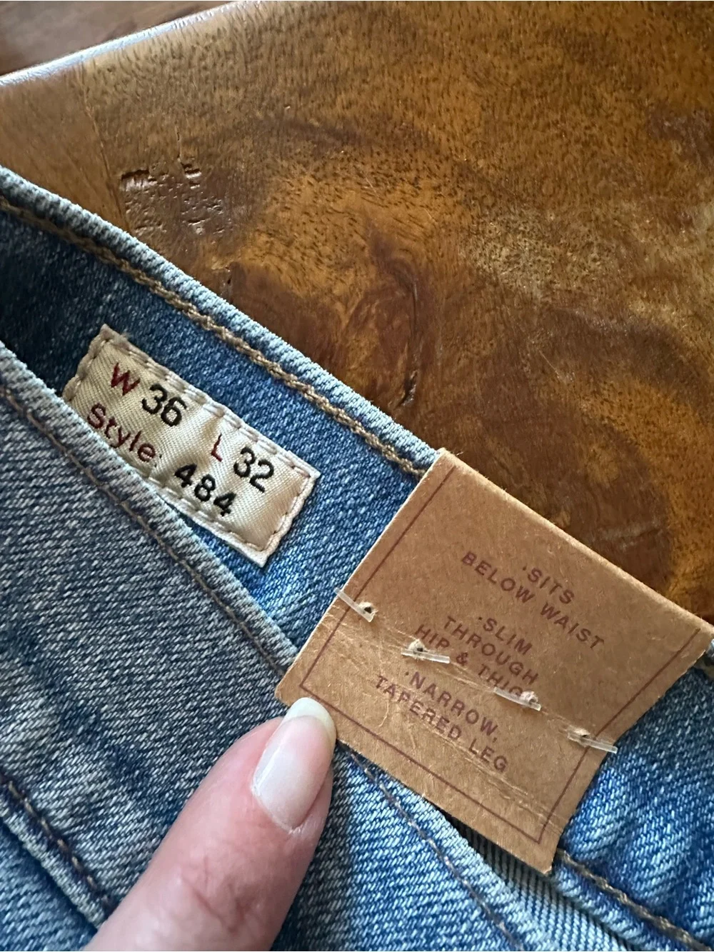 J. Crew 484 Classic Men's Blue Denim Jeans size 36 x 32 NWT